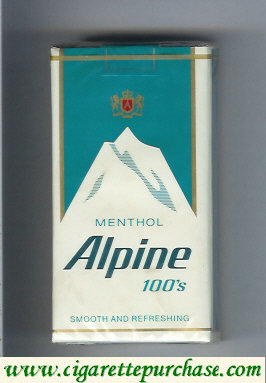 Alpine Menthol 100s cigarettes soft box