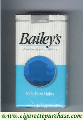 Bailey's 100s Ultra Lights cigarettes