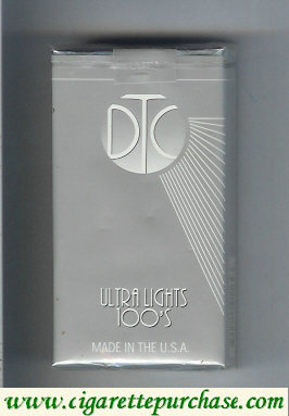 DTC Ultra Lights 100s cigarettes soft box
