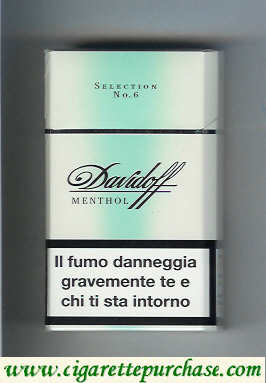 Davidoff Menthol Selection No 6 100s cigarettes hard box
