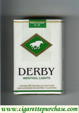 Derby Menthol Lights cigarettes soft box