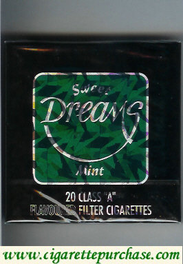 Dreams Sweet Mint Flavoured Filter cigarettes wide flat hard box