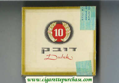 Dubek 10 cigarettes wide flat hard box