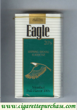 Eagle 20s Menthol Full Flavor 100s cigarettes soft box