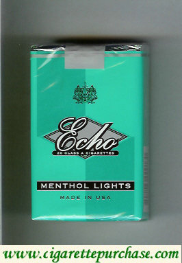 Echo Menthol Lights cigarettes soft box