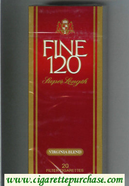 Fine 120s Super Lenght Virginia Blend cigarettes hard box