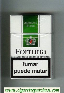 Fortuna American Blend white and green cigarettes hard box