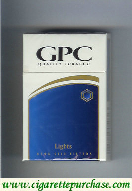 GPC Quality Tabacco Lights King Size Filters Cigarettes hard box