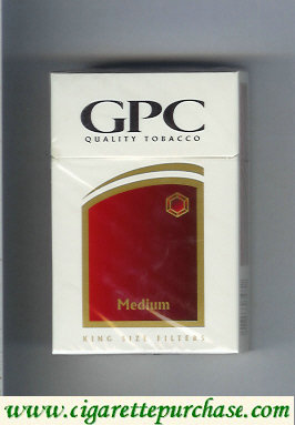 GPC Quality Tabacco Medium King Size Filters Cigarettes hard box