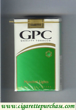 GPC Quality Tabacco Menthol Lights King Size Filters Cigarettes soft box