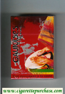 Gauloises with drum Legeres cigarettes hard box