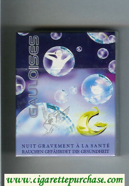 Gauloises with soap-bubble 25s cigarettes hard box
