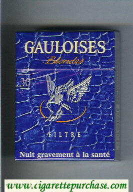 Gauloises Blondes Filtre blue 30s cigarettes hard box