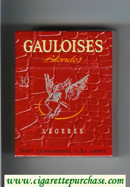 Gauloises Blondes Legeres red 30s cigarettes hard box