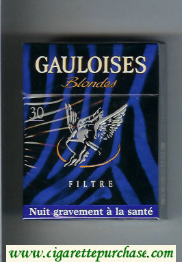 Gauloises Blondes Filtre 30s blue cigarettes hard box