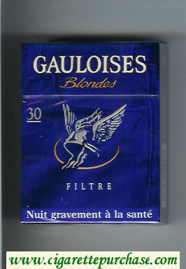 Gauloises Blondes Filtre blue 30s hard box cigarettes