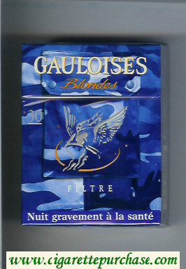 Gauloises Blondes Filtre 30s blue hard box cigarettes