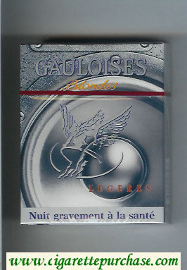 Gauloises Blondes Legeres 25s grey hard box cigarettes