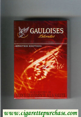 Gauloises Blondes Limited Edition Liberte Lights red cigarettes hard box