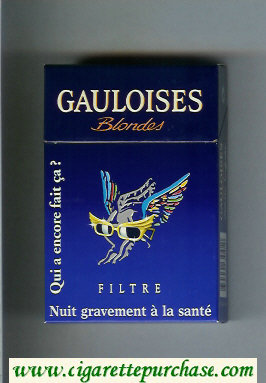 Gauloises Blondes Filtre blue hard box cigarettes