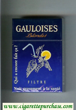Gauloises Blondes cigarettes Filtre blue hard box
