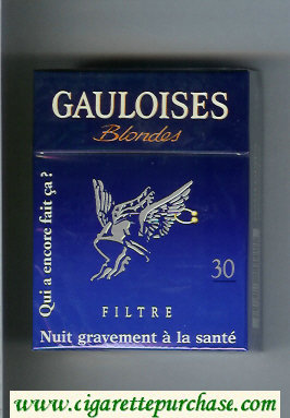 Gauloises Blondes Qui a Encore Fait Ca ' Filtre Blue 30s cigarettes hard box