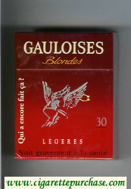 Gauloises Blondes Qui a Encore Fait Ca ' Legeres 30s cigarettes hard box