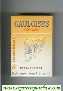 Gauloises Blondes Ultra Legeres Qui a Encore Fait Ca ' Cigarettes hard box