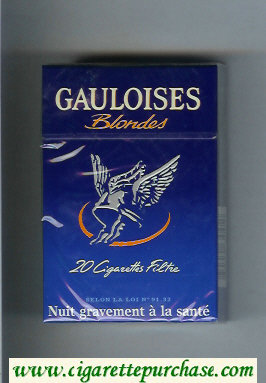 Gauloises Blondes Filtre blue Cigarettes hard box