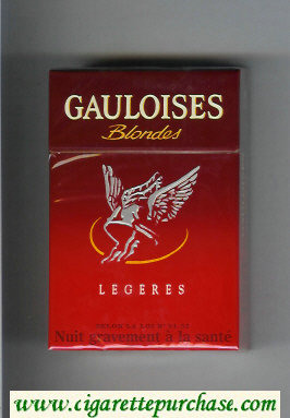 Gauloises Blondes Legeres red Cigarettes hard box