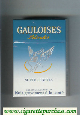 Gauloises Blondes Super Legeres Cigarettes hard box