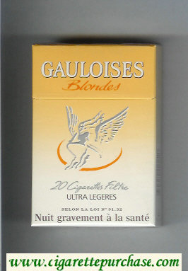 Gauloises Blondes Ultra Legeres Cigarettes hard box