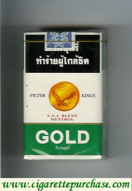 Gold USA Blend Menthol Filter Kings cigarettes soft box