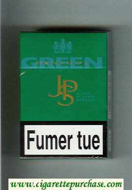 John Player Special Menthol green cigarettes hard box