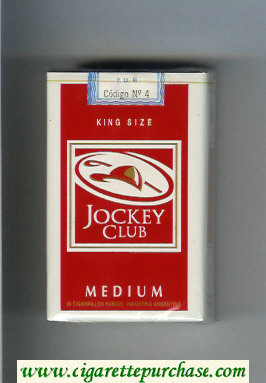 Jockey Club Medium King Size red and white cigarettes soft box