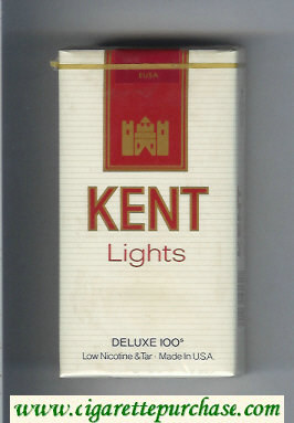 Kent Lights Deluxe 100s cigarettes soft box