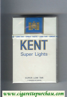 Kent Super Lights cigarettes hard box