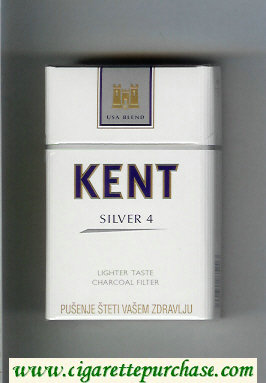 Kent USA Blend Silver 4 Lighter Taste Charcoal Filter cigarettes hard box