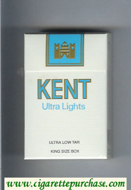 Kent Ultra Lights cigarettes hard box