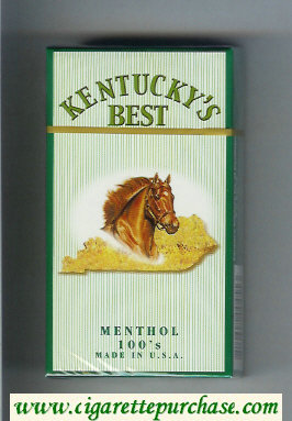 Kentucky's Best Menthol 100s cigarettes hard box
