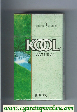 Kool Natural Menthol 100s cigarettes hard box