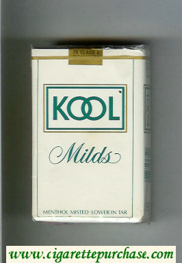 Kool Milds Menthol white cigarettes soft box