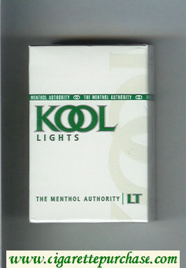 Kool Lights The Menthol Authority cigarettes hard box