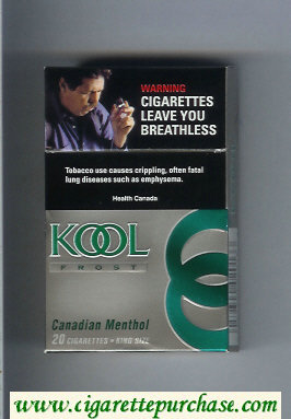 Kool Frost Canadian Menthol cigarettes hard box