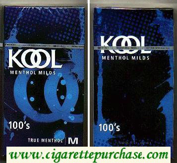 Kool Menthol Milds 100s True Menthol hard box cigarettes
