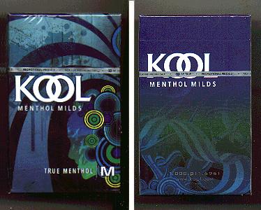 Kool Menthol Milds True Menthol M cigarettes hard box
