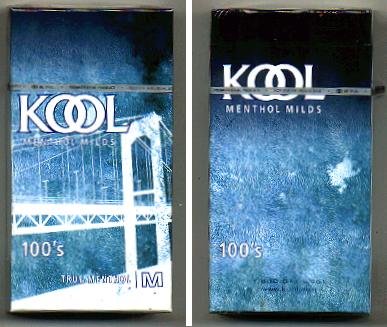 Kool cigarettes Menthol Milds 100s True Menthol M hard box