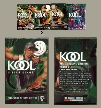 Kool MIXX Filter Kings Special Edition Celebrate the Soundtrack to the Streets hard box cigarettes