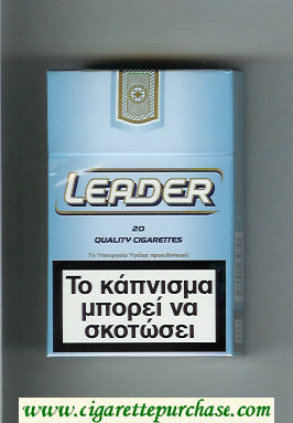 Leader light and blue Cigarettes hard box