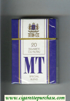 MT Special Blend white and blue cigarettes hard box